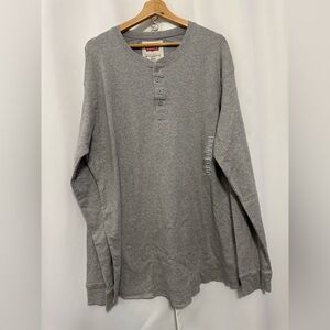 Levi's Men's Long Sleeve Gray‎ Henley Shirt